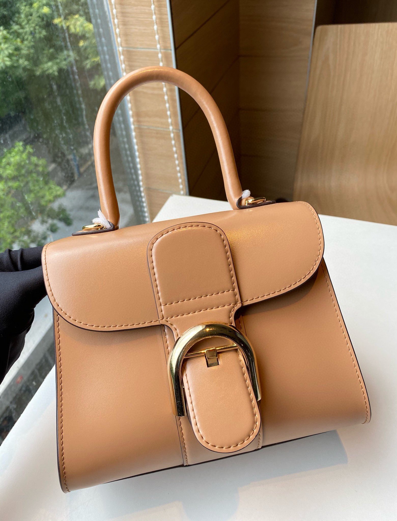 Delvaux Brillant Mini Bag in Tender Beige Box Calf Leather