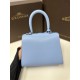 Delvaux Brillant Mini Bag in Azure Box Calf Leather