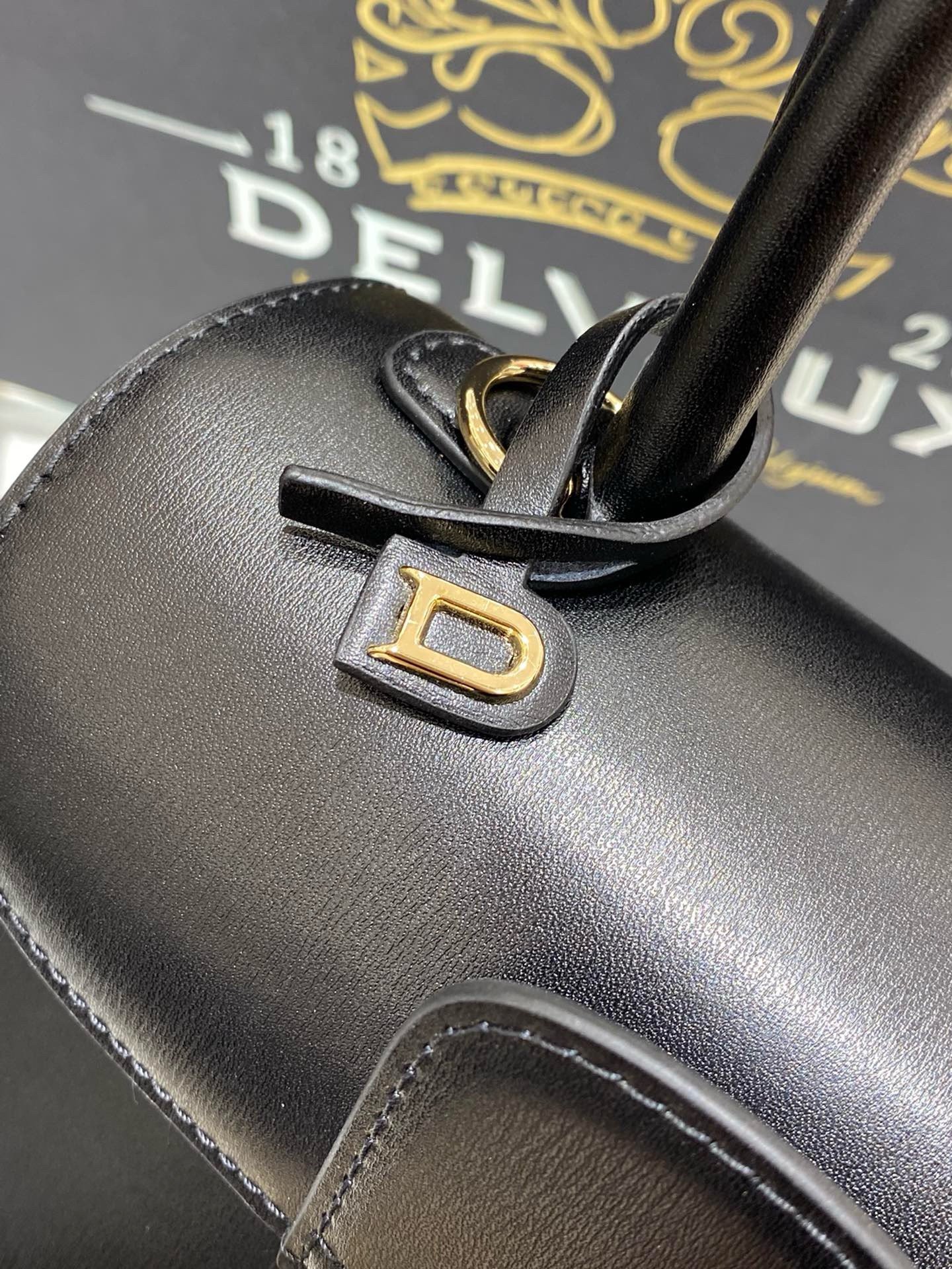 Delvaux Brillant Mini Bag in Black Box Calf Leather