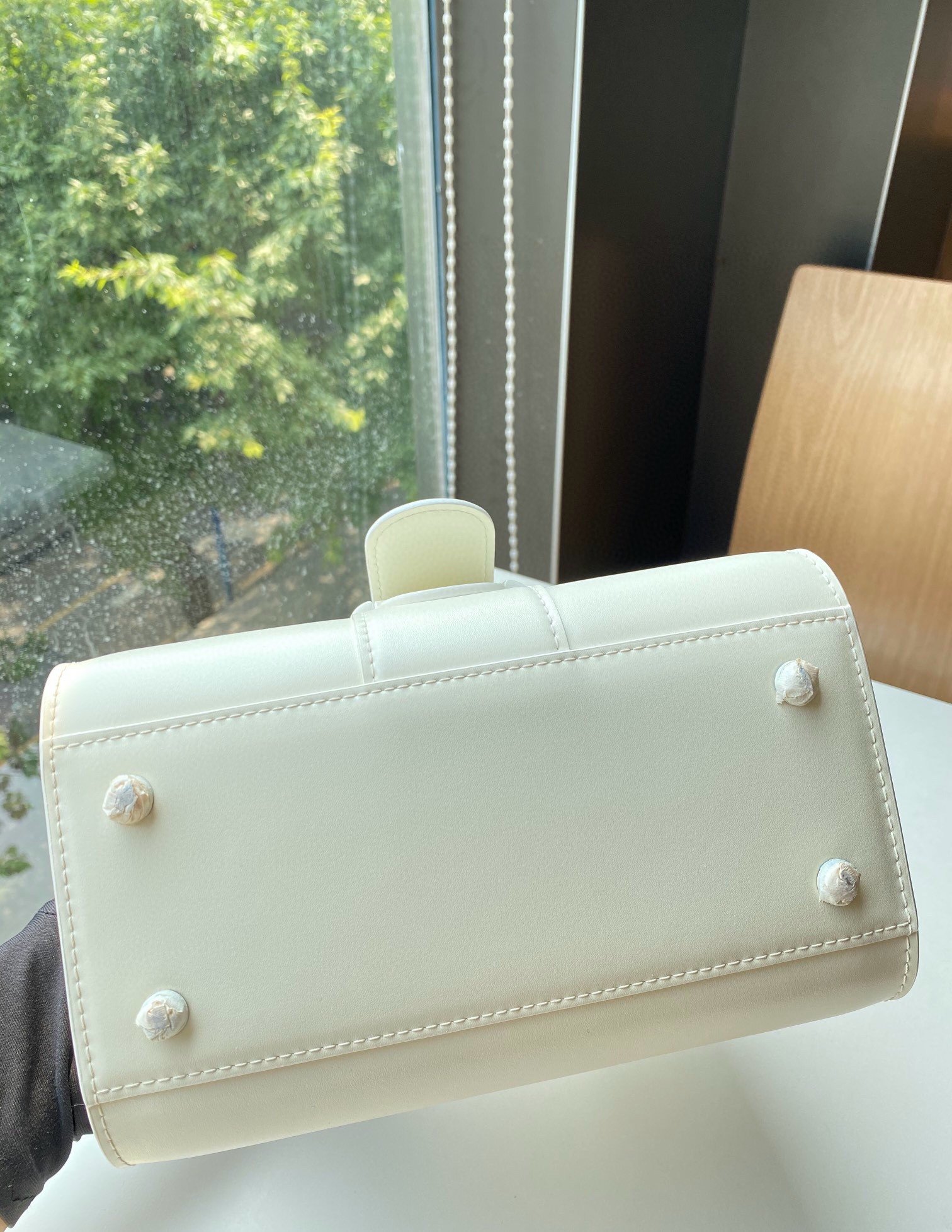 Delvaux Brillant Mini Bag in Ivory Box Calf Leather