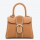 Delvaux Brillant Mini Surpique Bag in Brown Rodeo Calf Leather