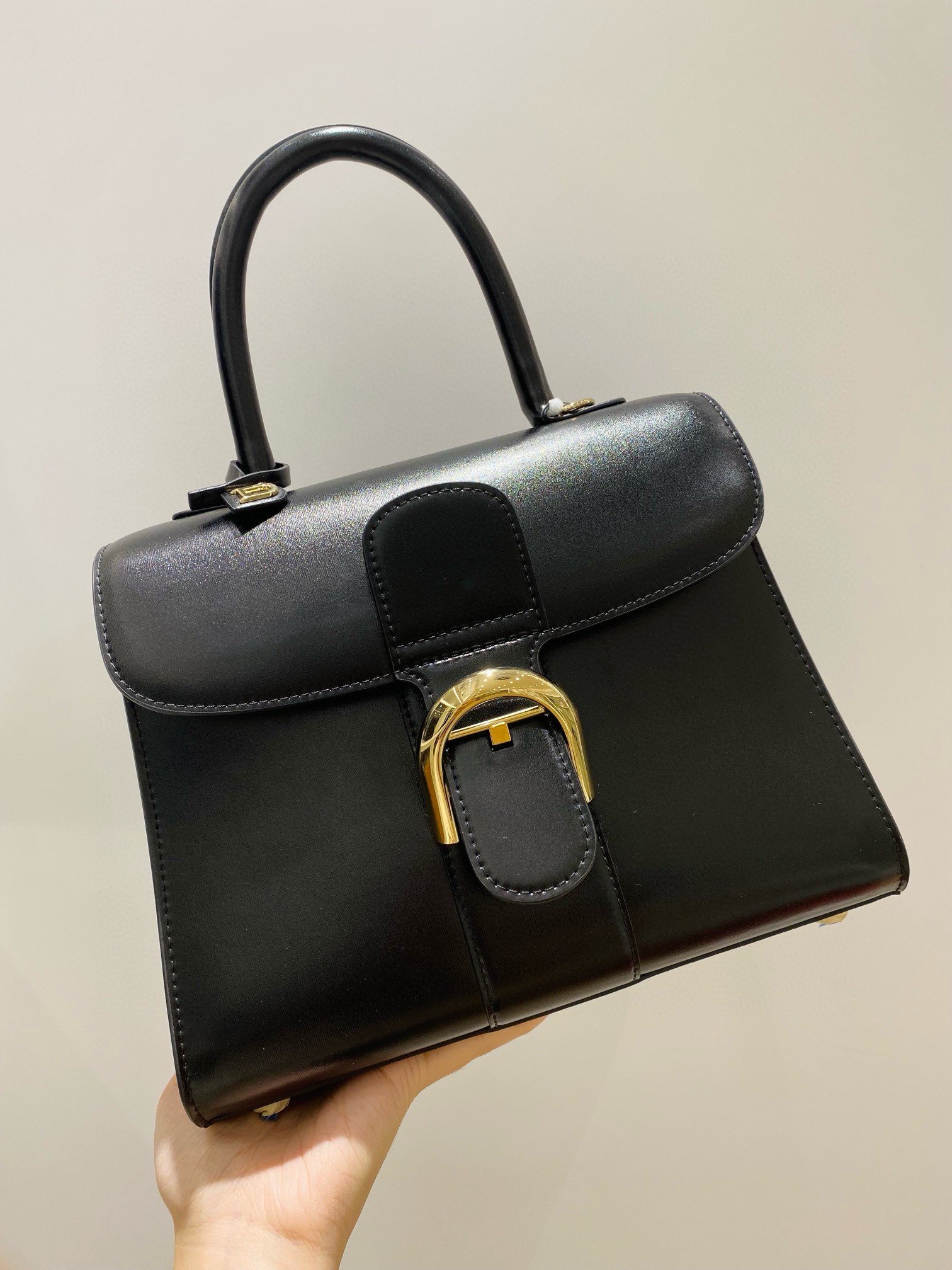 Delvaux Brillant PM Bag in Black Box Calf Leather