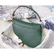 Dior Saddle Bag In Green Grained Calfskin