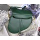 Dior Saddle Bag In Green Grained Calfskin