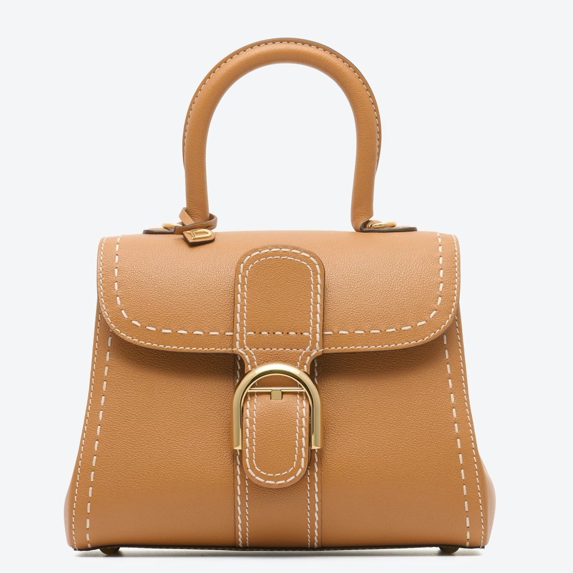 Delvaux Brillant PM Surpique Bag in Brown Rodeo Calf Leather