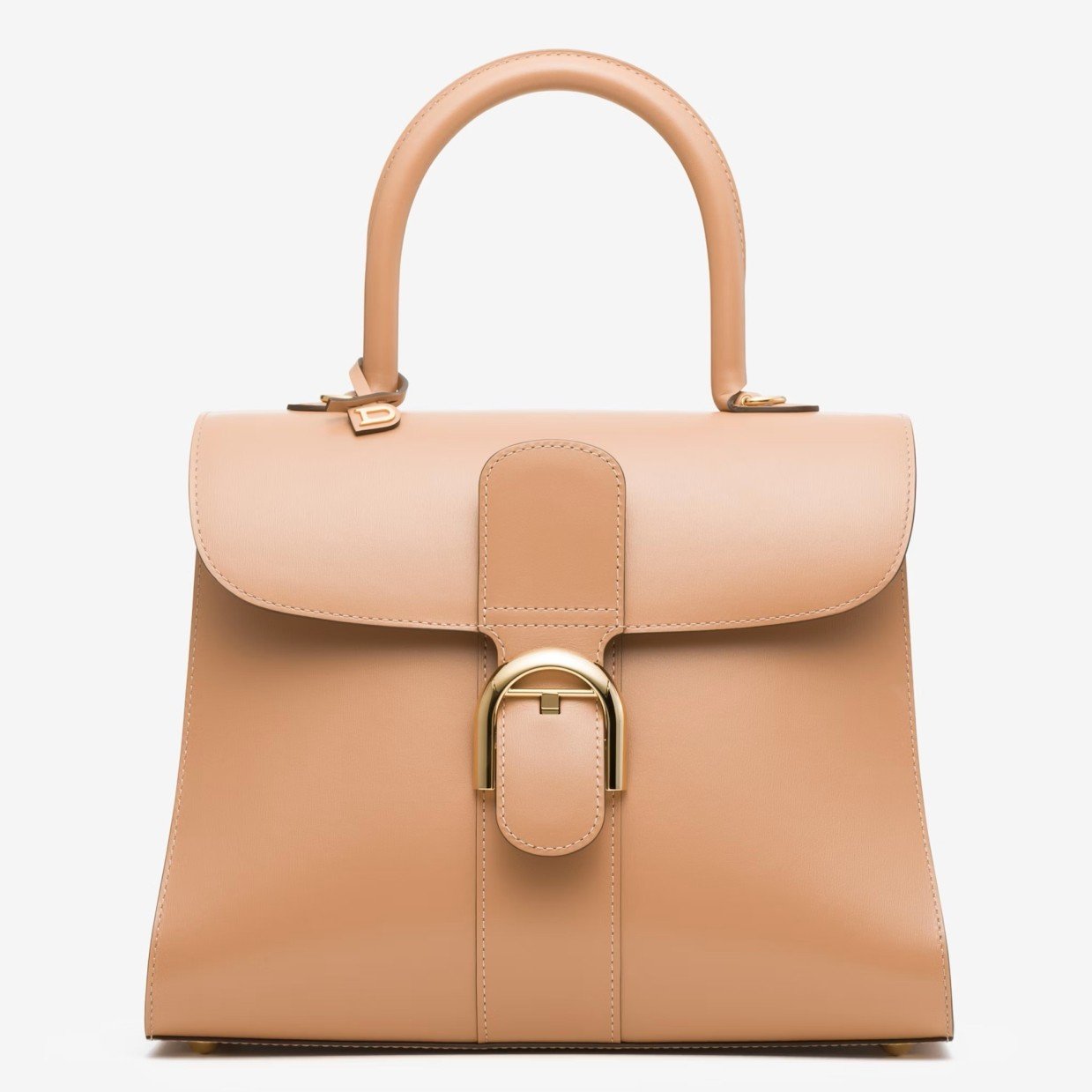 Delvaux Brillant MM Bag in Tender Beige Box Calf Leather