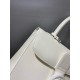 Delvaux Brillant MM Bag in Ivory Box Calf Leather