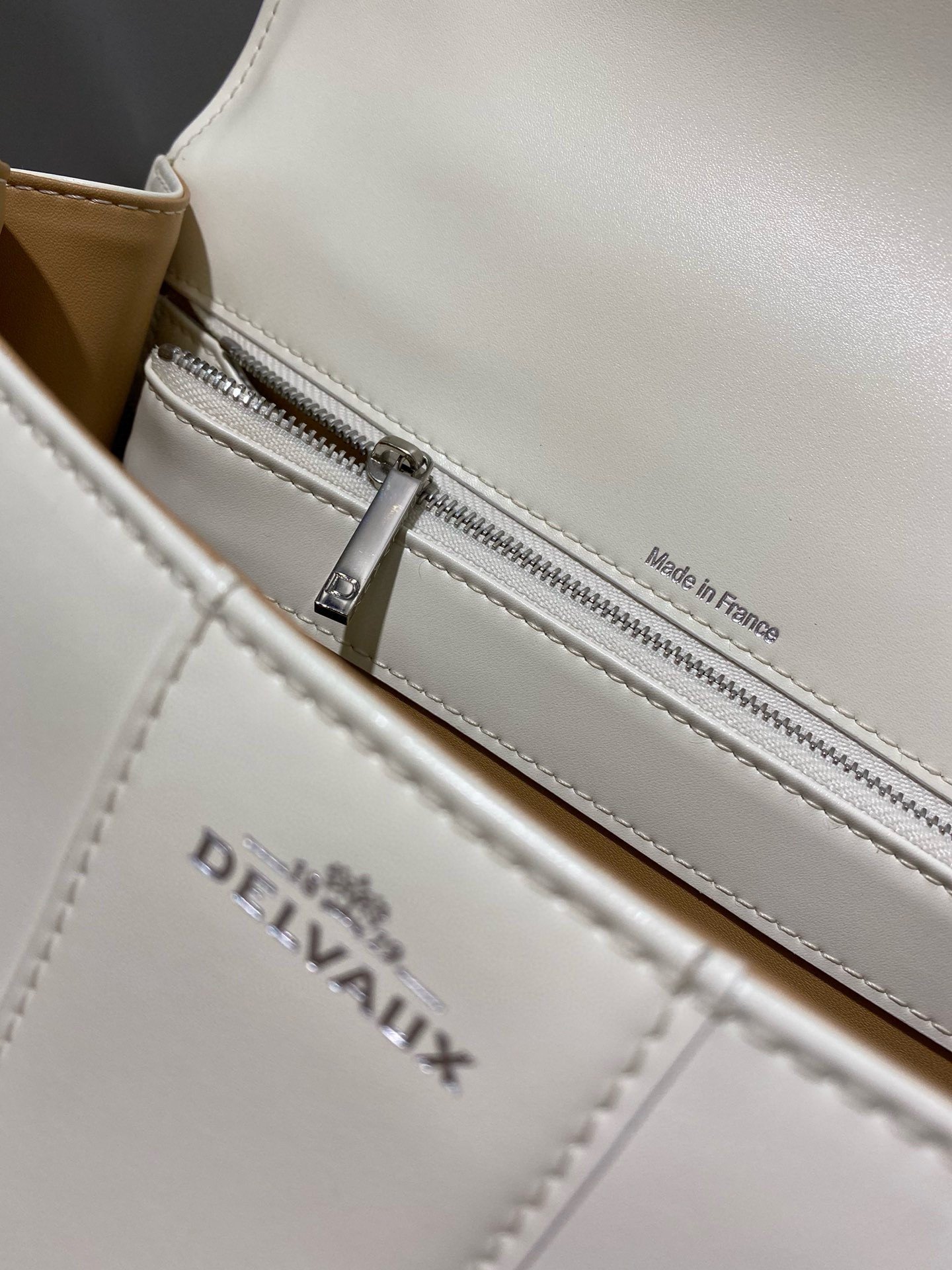 Delvaux Brillant MM Bag in Ivory Box Calf Leather