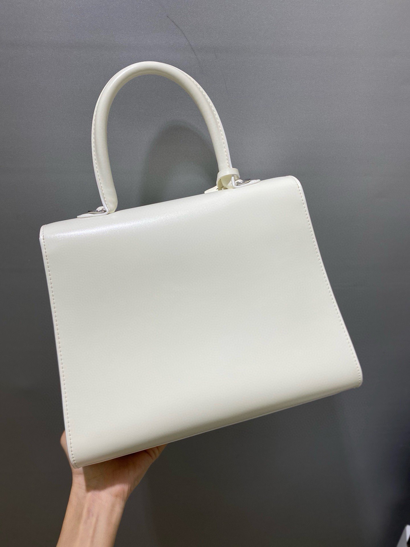 Delvaux Brillant MM Bag in Ivory Box Calf Leather