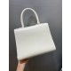 Delvaux Brillant MM Bag in Ivory Box Calf Leather