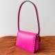 Valentino Rockstud23 Small Shoulder Bag in Pink Calfskin