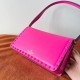 Valentino Rockstud23 Shoulder Bag in Pink Calfskin