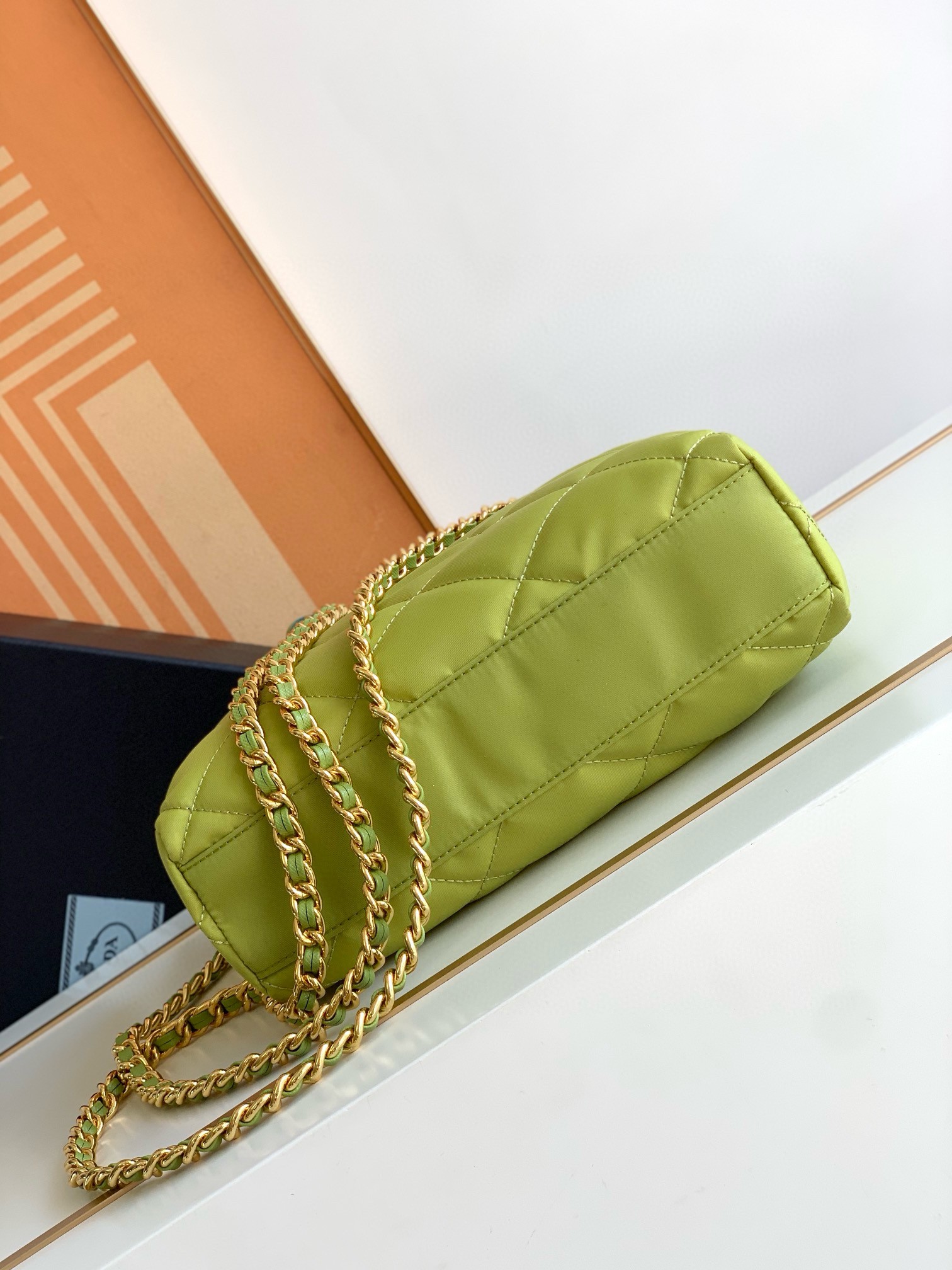 Prada Re-Edition 1995 Tote Bag in Lime Green Re-Nylon