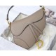 Dior Saddle Bag In Warm Taupe Grained Calfskin