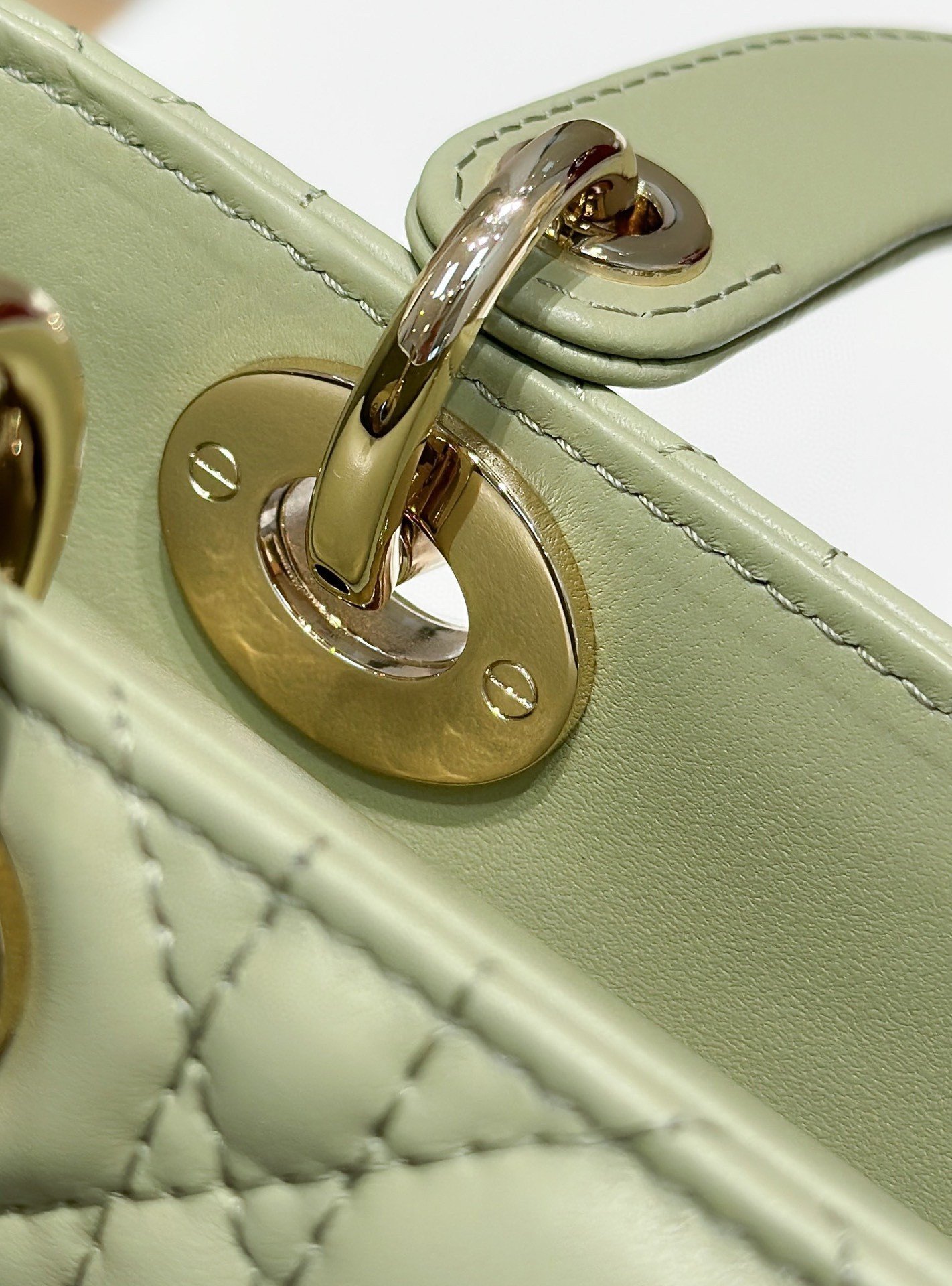 Dior Small Lady Dior My ABCDior Bag in Ethereal Green Lambskin