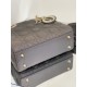 Dior Small Lady Dior My ABCDior Bag in Steel Grey Lambskin