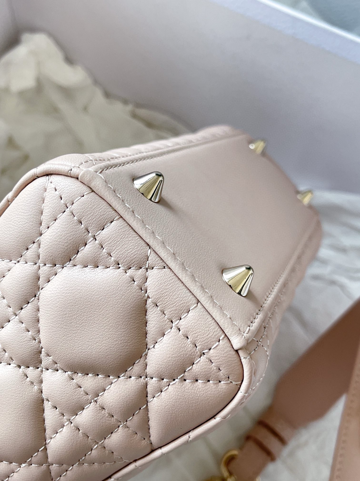 Dior Small Lady Dior My ABCDior Bag in Powder Pink Lambskin