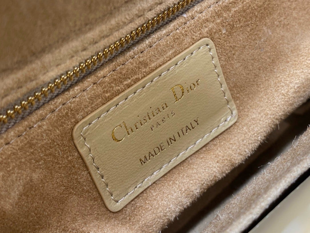 Dior Small Lady Dior My ABCDior Bag in Sand Lambskin