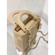 Dior Lady Dior Mini Chain Bag with Chain in Aesthetic Beige Patent Calfskin