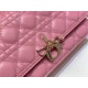 Dior Miss Dior Top Handle Bag in Melocoton Pink Cannage Lambskin