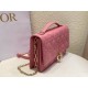 Dior Miss Dior Top Handle Bag in Melocoton Pink Cannage Lambskin