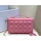 Dior Miss Dior Top Handle Bag in Melocoton Pink Cannage Lambskin