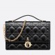 Dior Miss Dior Top Handle Bag in Black Cannage Lambskin