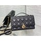 Dior Miss Dior Top Handle Bag in Black Cannage Lambskin