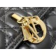 Dior Miss Dior Top Handle Bag in Black Cannage Lambskin