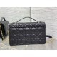 Dior Miss Dior Top Handle Bag in Black Cannage Lambskin