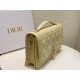 Dior Miss Dior Top Handle Bag in Pastel Yellow Cannage Lambskin