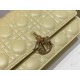 Dior Miss Dior Top Handle Bag in Pastel Yellow Cannage Lambskin