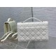 Dior Miss Dior Top Handle Bag in White Cannage Lambskin