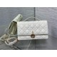 Dior Miss Dior Top Handle Bag in White Cannage Lambskin