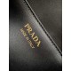 Prada Shoulder Bag in Black Smooth Calfskin