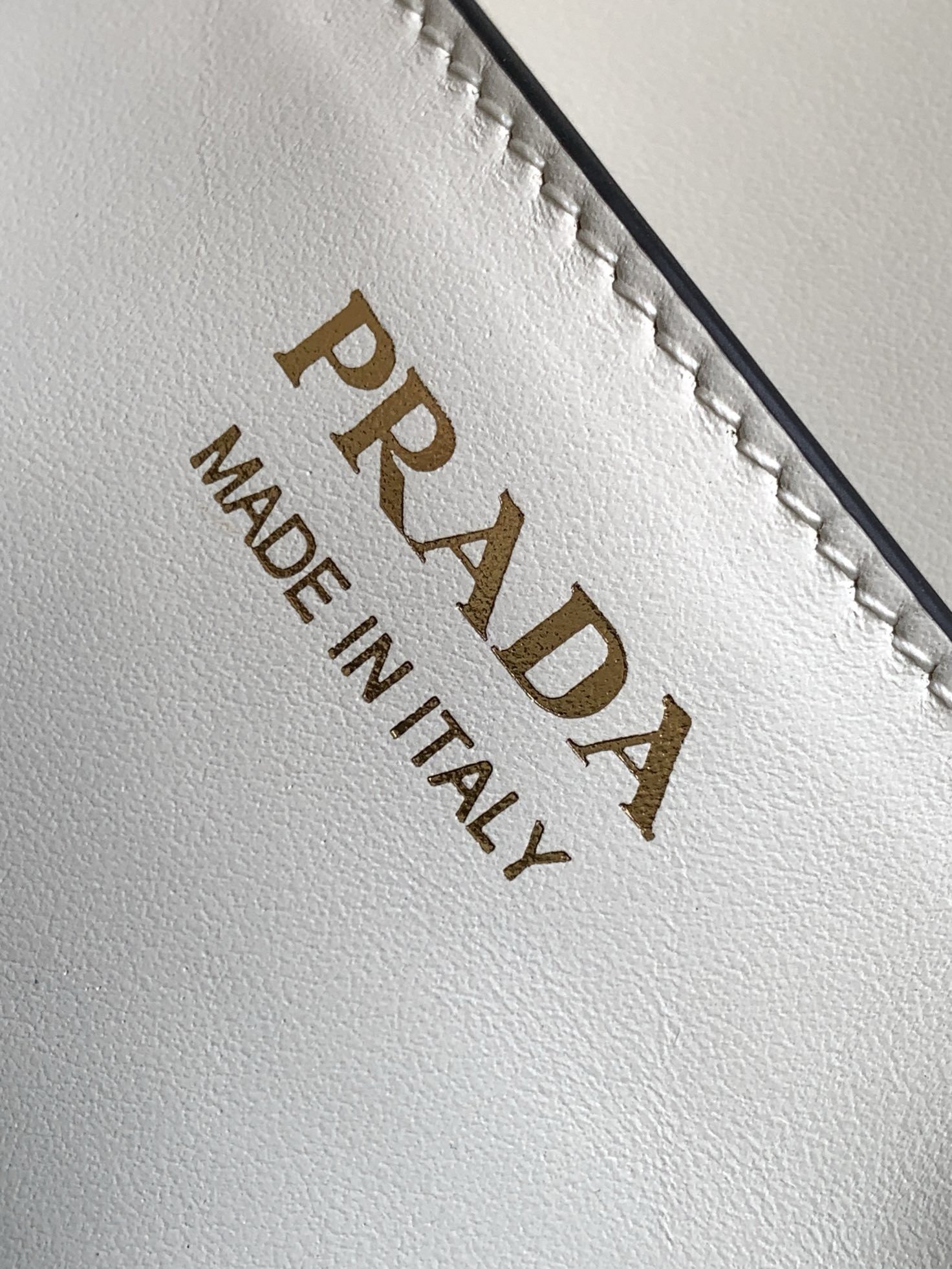 Prada Shoulder Bag in White Smooth Calfskin