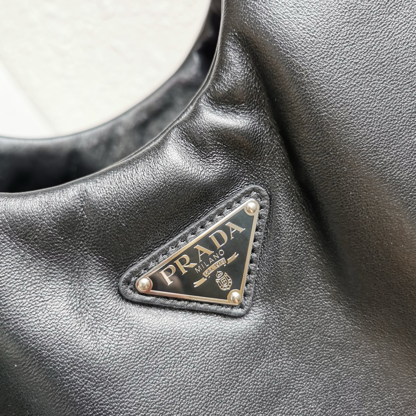 Prada Medium Tote Bag in Black Nappa Leather