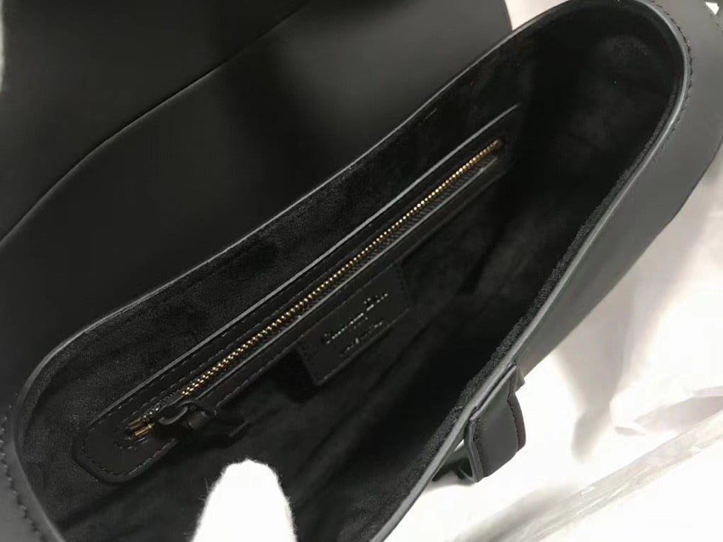 Dior Saddle Bag In Black Ultramatte Calfskin