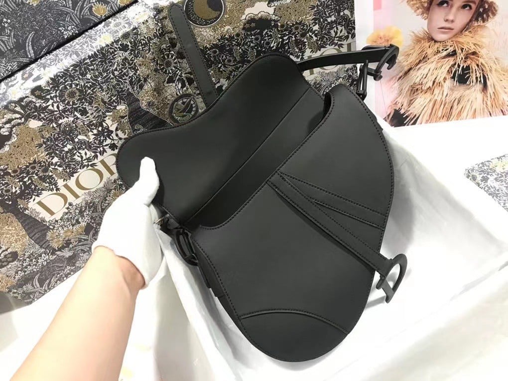 Dior Saddle Bag In Black Ultramatte Calfskin