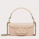 Valentino Small Loco Shoulder Bag in Powder Beige Leather