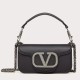 Valentino Small Loco Shoulder Black Bag with Crystals Logo