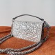 Valentino Small Loco Shoulder Bag with Silver Crystals