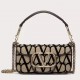 Valentino Small Loco Shoulder Bag in Black Toile Iconographe