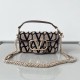 Valentino Small Loco Shoulder Bag in Black Toile Iconographe