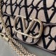 Valentino Large Loco Shoulder Bag in Black Toile Iconographe