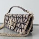 Valentino Large Loco Shoulder Bag in Black Toile Iconographe