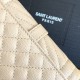 Saint Laurent Small Envelope Wallet in Beige Matelasse Leather