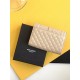 Saint Laurent Small Envelope Wallet in Beige Matelasse Leather