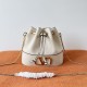 Valentino VLogo Signature Mini Bucket Bag in White Leather