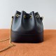 Valentino VLogo Signature Mini Bucket Bag in Black Leather